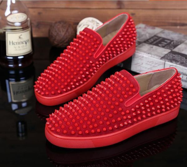 2017 new fast shipping style comfortable junior original desingers classic black /white genuine leather gold nails red bottom low ct1