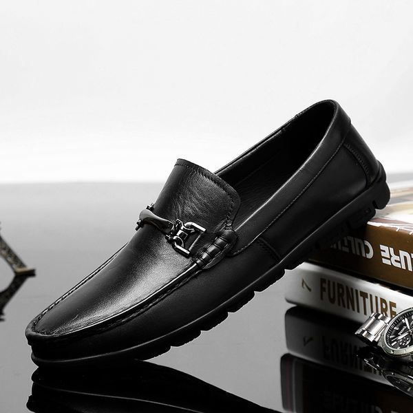 men genuine leather shoes breathable casual shoes men outdoor non-slip loafers driving footwear chaussure homme cuir moccasins, Black
men genuine leather shoes breathable casual shoes men outdoor non-slip loafers driving footwear chaussure homme cuir moccasins, Black