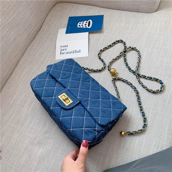 brand original design 2020 new rhombic chain shoulder messenger bag fashion simple square bag
