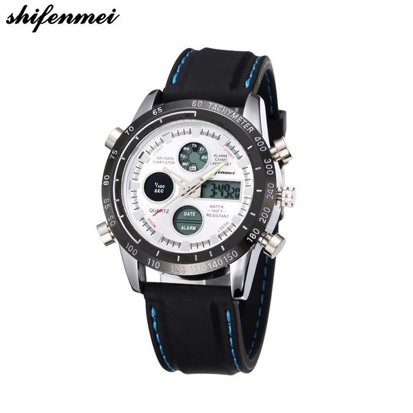 shifenmei silicone watches men's electronic quartz watches luxury water resistant reloj hombre 2019 relogio masculino, Slivery;brown
shifenmei silicone watches men's electronic quartz watches luxury water resistant reloj hombre 2019 relogio masculino, Slivery;brown