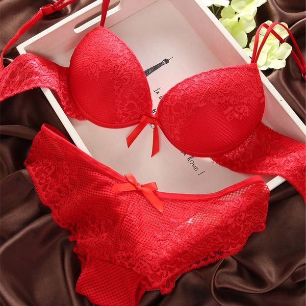 bras sets arrival side gathering bra set push up u.s. back underwear women's briefs, Red;black
bras sets arrival side gathering bra set push up u.s. back underwear women's briefs, Red;black