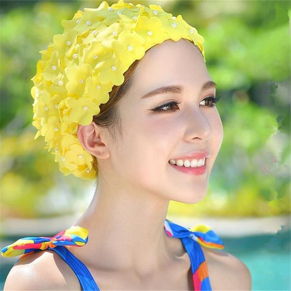 korean 3d petals pearl women bathing cap female high elastic size hats solid ear protection swimming cap 62789
korean 3d petals pearl women bathing cap female high elastic size hats solid ear protection swimming cap 62789