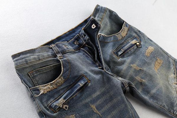 balmain men jeans прямые байкерские джинсы скинни повседневные брюки cowboy известный бренд zipper designer горячие продажи мужские дизайнер, Blue
balmain men jeans прямые байкерские джинсы скинни повседневные брюки cowboy известный бренд zipper designer горячие продажи мужские дизайнер, Blue