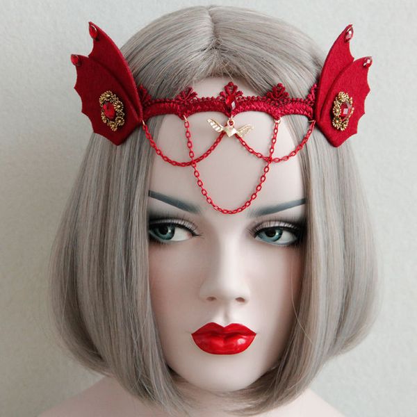red demon headbands for women girls lace gothic headdress female cos play party fashion hair jewelry wedding decorations 2019, Golden;white
red demon headbands for women girls lace gothic headdress female cos play party fashion hair jewelry wedding decorations 2019, Golden;white
