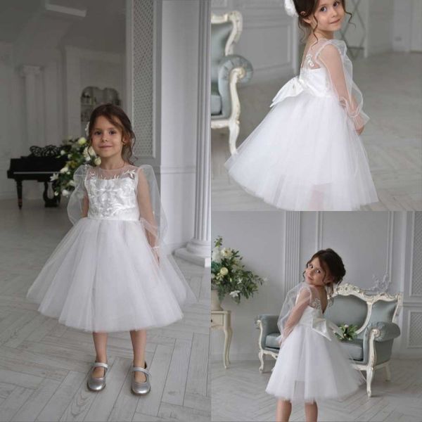 sheer jewel neck flower girls dresses new white tulle long sleeves tiered ruffles girls pageant gowns beach birthday party dress, White;blue
sheer jewel neck flower girls dresses new white tulle long sleeves tiered ruffles girls pageant gowns beach birthday party dress, White;blue