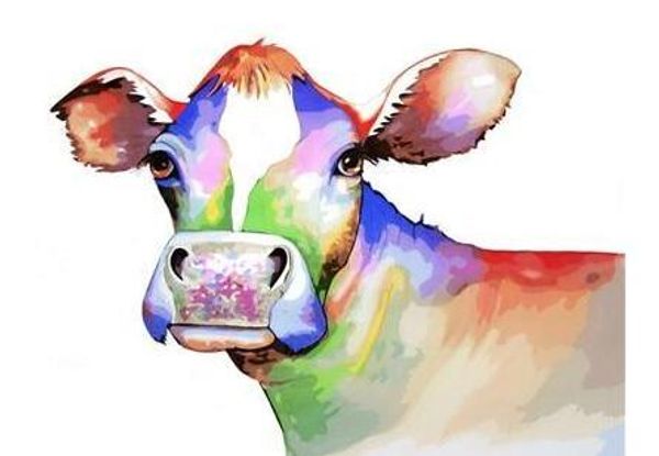 colorful cow - paint by numbers kits for adults diy diy oil painting by numbers wall art hand made paint draw on canvas
colorful cow - paint by numbers kits for adults diy diy oil painting by numbers wall art hand made paint draw on canvas