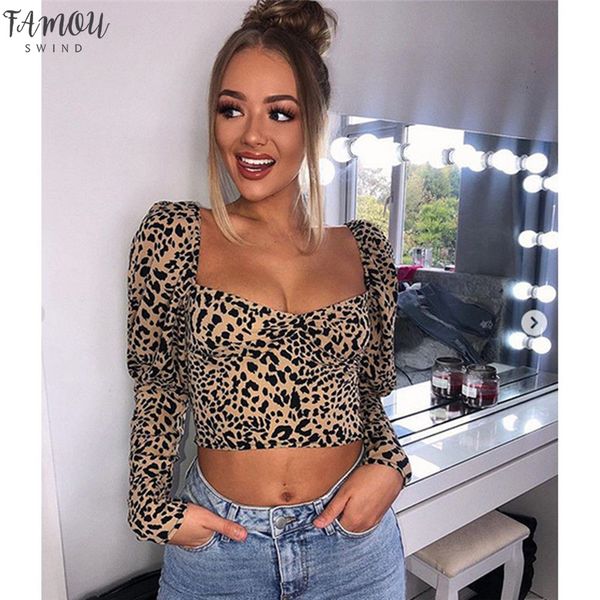 women leopard print blouses crop causal long sleeve v neck bandage short blouse female blusas mujer de moda 2020, White
women leopard print blouses crop causal long sleeve v neck bandage short blouse female blusas mujer de moda 2020, White