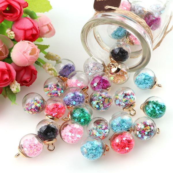 15mm colorful transparent glass ball star charms pendant finding for hair jewelry accessories earring charms, Crystal
15mm colorful transparent glass ball star charms pendant finding for hair jewelry accessories earring charms, Crystal