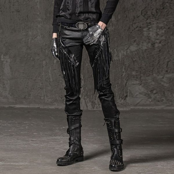 punk style tassel pencil mens fashion solid motorcycle trousers streetwear casual slim fit elastic pants male plus size, Black
punk style tassel pencil mens fashion solid motorcycle trousers streetwear casual slim fit elastic pants male plus size, Black