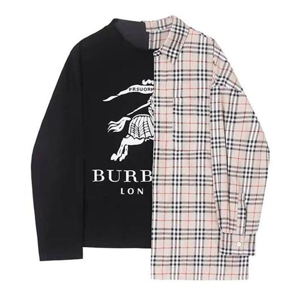 perhaps u women black plaid patchwork asymmetrical shirt turn down collar long sleeve loose casual b0553, White
perhaps u women black plaid patchwork asymmetrical shirt turn down collar long sleeve loose casual b0553, White