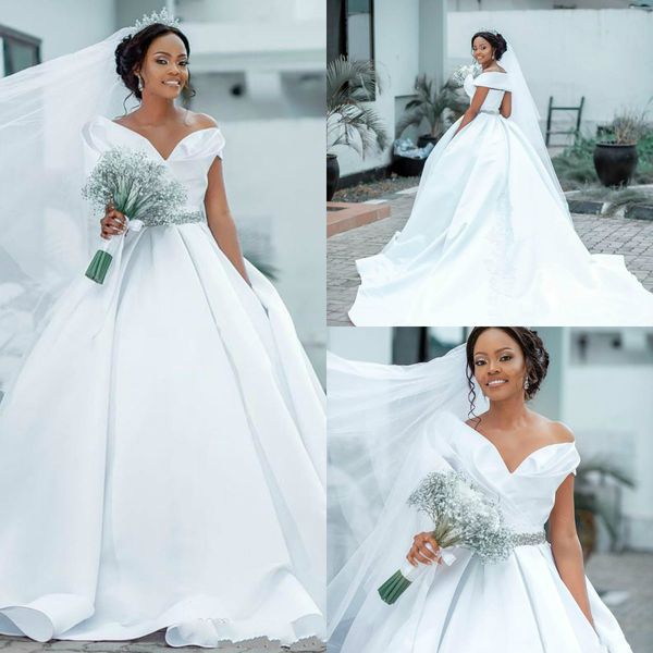 2020 country wedding dresses ruffles crystal belt a line sweep train off the shoulder beach bridal gowns custom bohemia robes de mariée, White
2020 country wedding dresses ruffles crystal belt a line sweep train off the shoulder beach bridal gowns custom bohemia robes de mariée, White