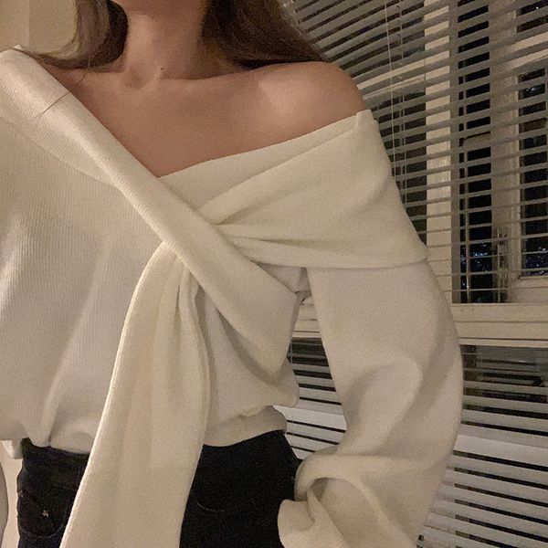 2 colors 2019 autumn and winter korean style v neck solid color loose knitted sweaters womens sweaters and pullovers (r99963, White;black
2 colors 2019 autumn and winter korean style v neck solid color loose knitted sweaters womens sweaters and pullovers (r99963, White;black