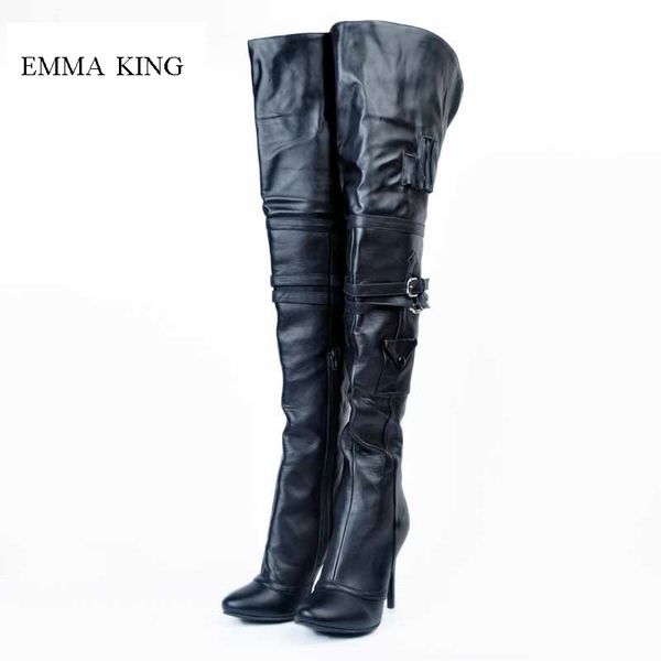 autumn winter women pocket thigh high boots stiletto high heels long boots round toe buckle black leather zapatos de mujer
autumn winter women pocket thigh high boots stiletto high heels long boots round toe buckle black leather zapatos de mujer
