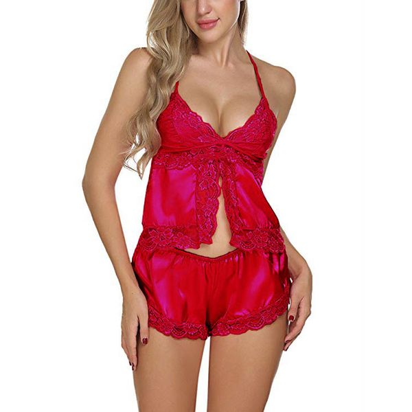 women pajamas fashion lace strap + shorts home wear suits ladies summer sleepwear, Black;red
women pajamas fashion lace strap + shorts home wear suits ladies summer sleepwear, Black;red