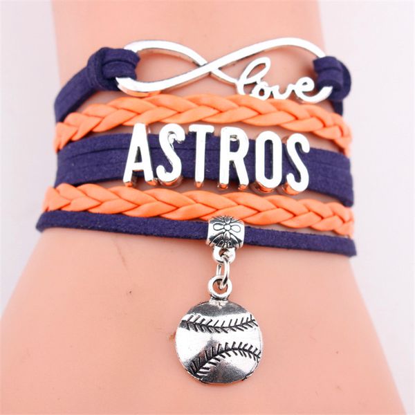 astros"blue+brown multi-strands infinity silver color charm leather bracelet bangle for women fashion jewelry, Black
astros"blue+brown multi-strands infinity silver color charm leather bracelet bangle for women fashion jewelry, Black