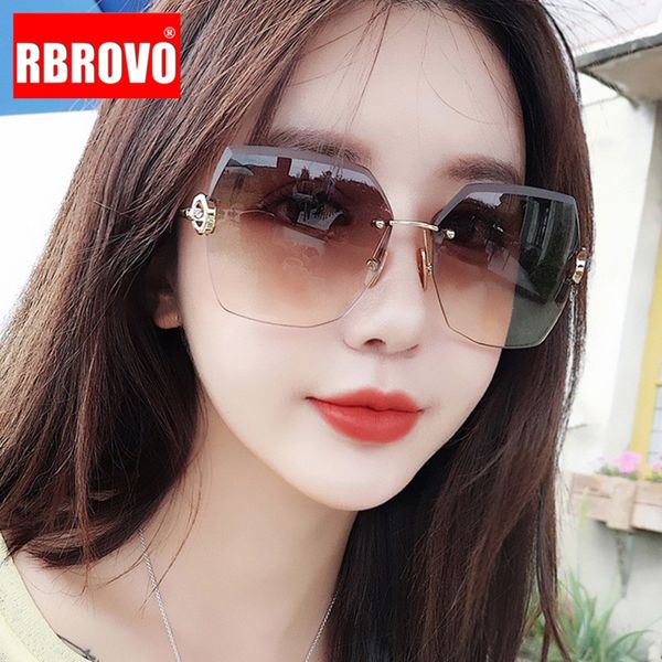 rbrovo 2020 rimless sunglasses women vintage sunglasses women brand designer glasses for women luxury oculos de sol feminino, White;black
rbrovo 2020 rimless sunglasses women vintage sunglasses women brand designer glasses for women luxury oculos de sol feminino, White;black