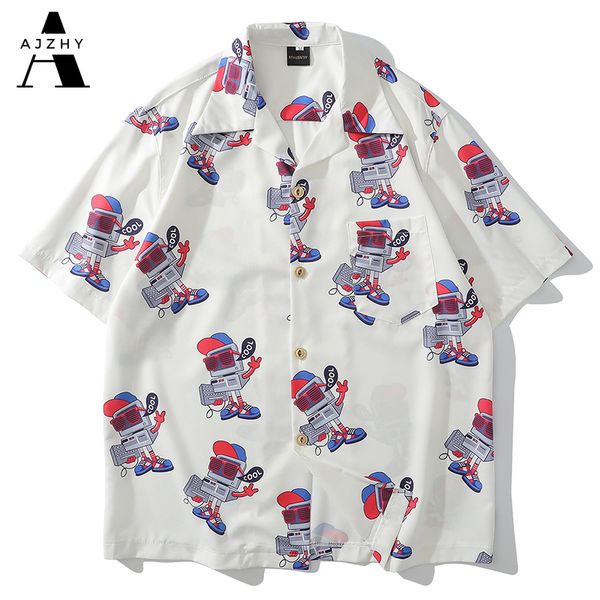streetwear hawaiian shirt men funny robot print hip hop casual fashion short sleeve shirts summer korean harajuku shirt clothes, White;black
streetwear hawaiian shirt men funny robot print hip hop casual fashion short sleeve shirts summer korean harajuku shirt clothes, White;black