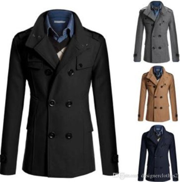 slim mid length jacket solid color casual wool tweed long coats stand collar mens coat mens outerwear, Black;brown
slim mid length jacket solid color casual wool tweed long coats stand collar mens coat mens outerwear, Black;brown
