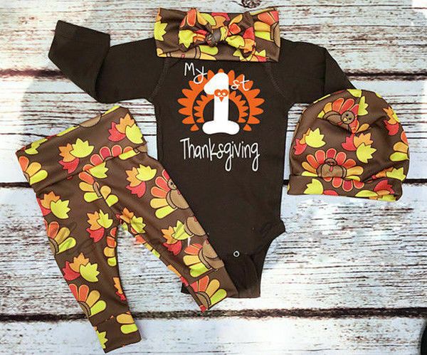 uk 4pcs toddler baby boys girls thanksgiving romper pants hat outfit clothes set, White
uk 4pcs toddler baby boys girls thanksgiving romper pants hat outfit clothes set, White