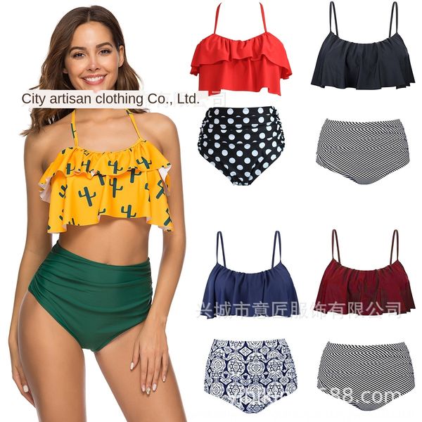 high waist lotus leaf high bikini swimsuit bikini waist split large size swimsuit swimsuit, White;black
high waist lotus leaf high bikini swimsuit bikini waist split large size swimsuit swimsuit, White;black