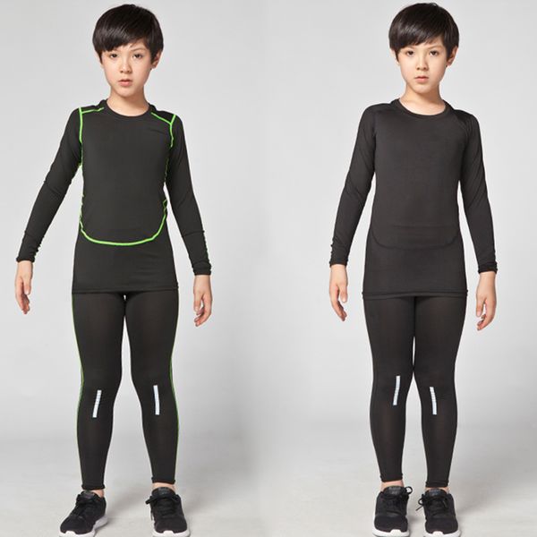 kids survetement football tights leggings sport kit soccer basketbal training tracksuit running suit compression sports suit, Black;blue
kids survetement football tights leggings sport kit soccer basketbal training tracksuit running suit compression sports suit, Black;blue