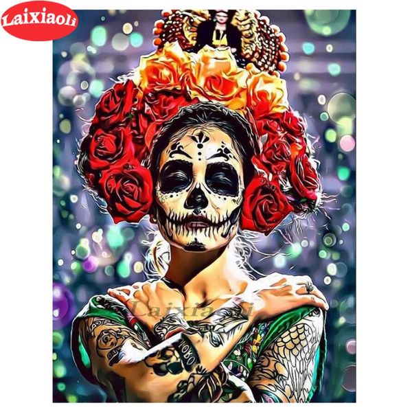 diamond painting skull woman 5d diy handmade embroidery flower girl kit full square/round drill halloween art home decor
diamond painting skull woman 5d diy handmade embroidery flower girl kit full square/round drill halloween art home decor