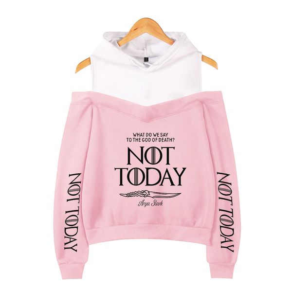 leisure hip hop new style arya stark-not today print hoodies sweatshirts women's casual hoodies off-shoulder sweatshirt, Black
leisure hip hop new style arya stark-not today print hoodies sweatshirts women's casual hoodies off-shoulder sweatshirt, Black