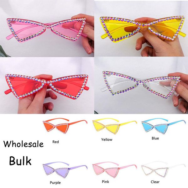 wholesale rhinestone triangle sunglasses womens brand designer yellow pink shades cute vintage rimless sun glasses clear, Blue
wholesale rhinestone triangle sunglasses womens brand designer yellow pink shades cute vintage rimless sun glasses clear, Blue