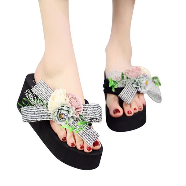 women girls floral wedges bohemian style flip flops sandals slippers beach shoes new thick-soled wear-resistant slipper apr 25, Black
women girls floral wedges bohemian style flip flops sandals slippers beach shoes new thick-soled wear-resistant slipper apr 25, Black