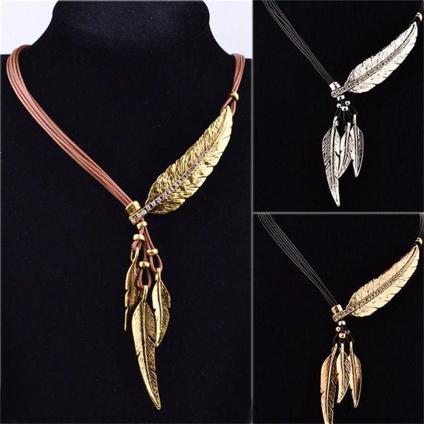 1pc fashion bohemian style rope chain for women feather pattern pendant necklace fine jewelry collares statement necklace, Blue;slivery
1pc fashion bohemian style rope chain for women feather pattern pendant necklace fine jewelry collares statement necklace, Blue;slivery