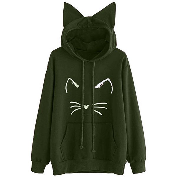 hoodie womens cat ear solid color long sleeve hoodie sweatshirt hooded pullover blouse bts-bangtan kpop casual high quality, Black
hoodie womens cat ear solid color long sleeve hoodie sweatshirt hooded pullover blouse bts-bangtan kpop casual high quality, Black