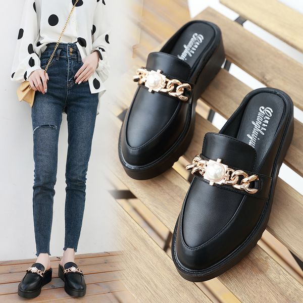 platform mule women wedges slippers metal decoration mules pearl closed toe shoes slides heighten loafers sandalias mujer black
platform mule women wedges slippers metal decoration mules pearl closed toe shoes slides heighten loafers sandalias mujer black