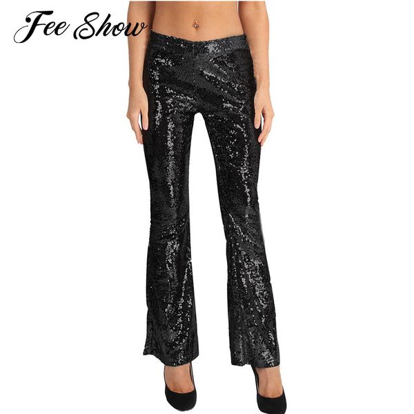 womens fashion glitter sequins high waist stretchy bell bottom flared palazzo pants trouser elegant fashion pants for party, Black;white
womens fashion glitter sequins high waist stretchy bell bottom flared palazzo pants trouser elegant fashion pants for party, Black;white