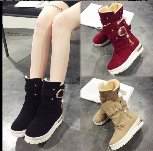 new women's snow boots winter flat bottom tube slip plus velvet warm cotton shoes suede boots casual platform v552, Black
new women's snow boots winter flat bottom tube slip plus velvet warm cotton shoes suede boots casual platform v552, Black