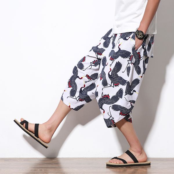 chinese vintage printed cotton pants men new 2019 summer baggy casual streetwear plus size loose breathable short pants male, Black
chinese vintage printed cotton pants men new 2019 summer baggy casual streetwear plus size loose breathable short pants male, Black