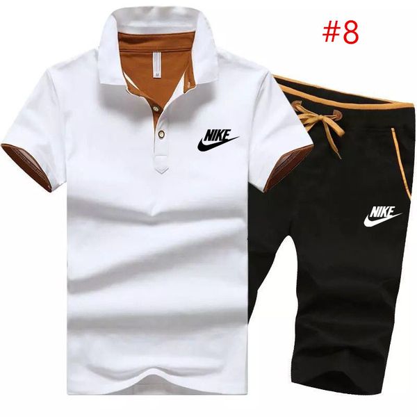 summer men brand short sleeve two piece set white black polo shirt shorts capris casual sportswear letter outfits plus size sweatsuits 1423, Black;gray
summer men brand short sleeve two piece set white black polo shirt shorts capris casual sportswear letter outfits plus size sweatsuits 1423, Black;gray