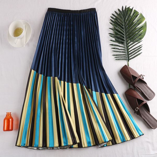 sherhure 2019 fashion striped color patch high waist women summer skirts saia boho a-line long pleated skirts faldas jupe femme, Black
sherhure 2019 fashion striped color patch high waist women summer skirts saia boho a-line long pleated skirts faldas jupe femme, Black