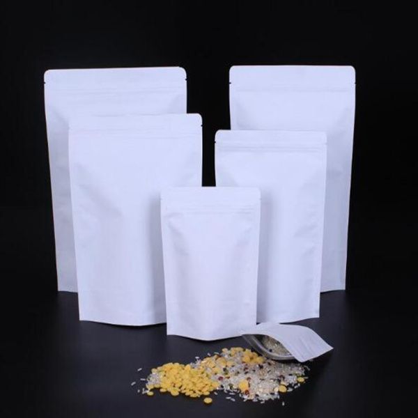 white kraft aluminizing pouch stand up kraft paper aluminium foil bag resealable zip lock grip seal food grade printable patte
white kraft aluminizing pouch stand up kraft paper aluminium foil bag resealable zip lock grip seal food grade printable patte