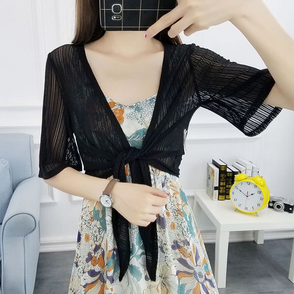 hollow out summer women v-neck knitted casual short sleeve cardigans sweaters lady knitting shrugs open stitch shawl outwear, White;black
hollow out summer women v-neck knitted casual short sleeve cardigans sweaters lady knitting shrugs open stitch shawl outwear, White;black
