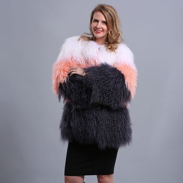 au532 customized colors coat factory tailored sizes winter women sheep coat, Black
au532 customized colors coat factory tailored sizes winter women sheep coat, Black