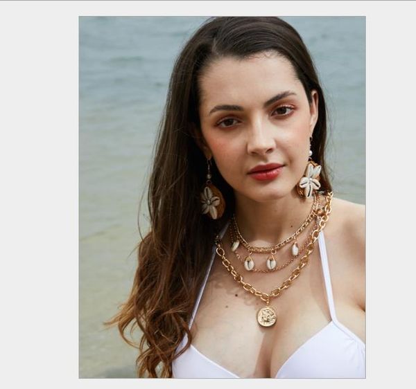 baitie ювелирные изделия из натурального чистого ротанга shell серьги ожерелье костюм, Silver 
baitie ювелирные изделия из натурального чистого ротанга shell серьги ожерелье костюм, Silver