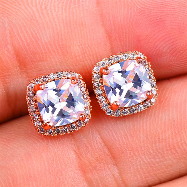 luxury female crystal white stone earrings fashion rose gold wedding earrings vintage double stud for women, Golden;silver
luxury female crystal white stone earrings fashion rose gold wedding earrings vintage double stud for women, Golden;silver