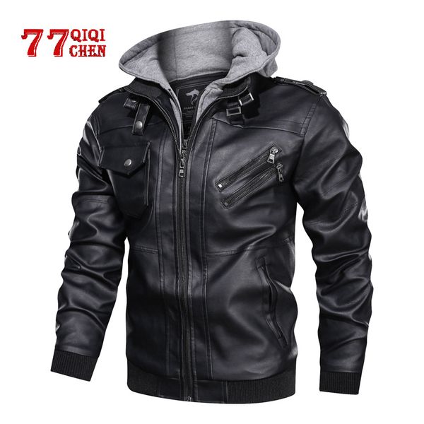 2019 leather jacket men's oblique zipper casual motorcycle removable hood pu leather jackets coat male plus size 5xl jaqueta, Black
2019 leather jacket men's oblique zipper casual motorcycle removable hood pu leather jackets coat male plus size 5xl jaqueta, Black