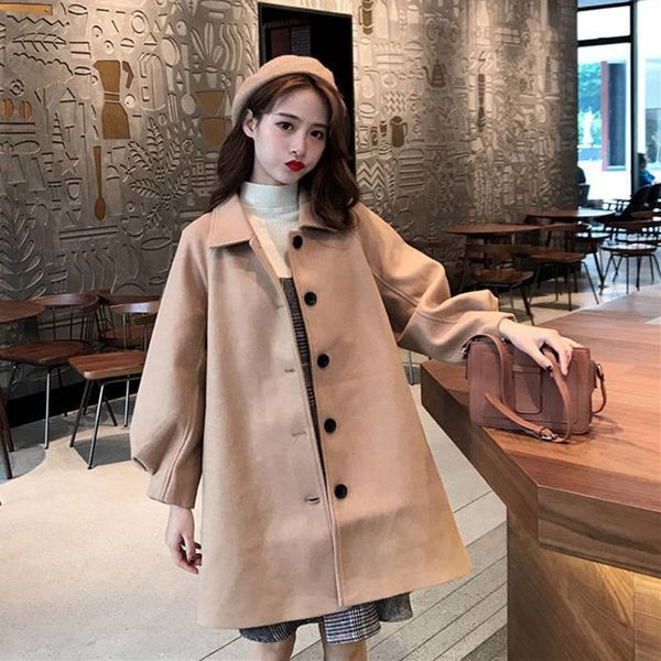 2020 autumn winter women korean wool coat ladies solid casual coats single breasted turn-down collar jakects dorpping, Black
2020 autumn winter women korean wool coat ladies solid casual coats single breasted turn-down collar jakects dorpping, Black
