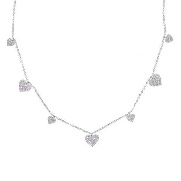 new heart pendant necklace cz multi piece heart charm link chain in silver gold color charm chokr for girl friend jewelry, Golden;silver
new heart pendant necklace cz multi piece heart charm link chain in silver gold color charm chokr for girl friend jewelry, Golden;silver