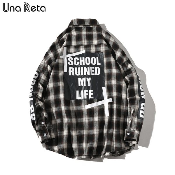 una reta -5xl plaid shirt men autumn new hip-hop plus size men's shirt print streetwear men clothing single breasted shirts, White;black 
una reta -5xl plaid shirt men autumn new hip-hop plus size men's shirt print streetwear men clothing single breasted shirts, White;black