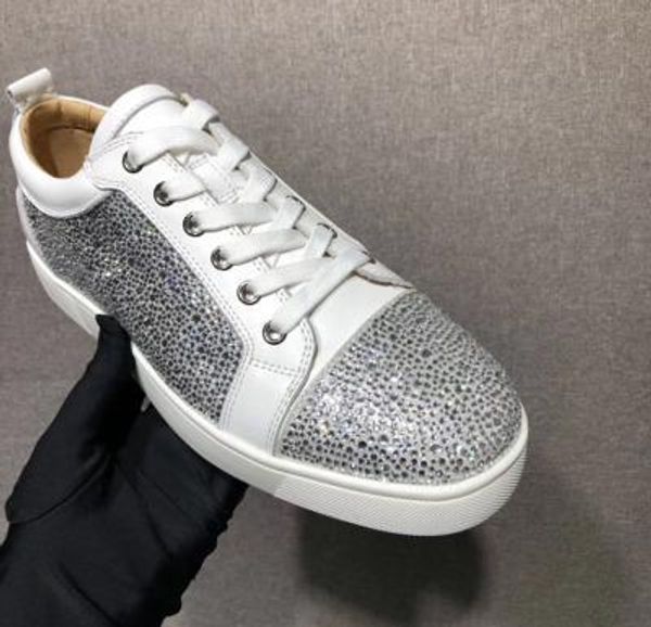 19ss men's women's shoes sneaker red bottom rivets shoes hi-junior sneakers spikes pik pik orlato black calfskin lightly glitter c 
19ss men's women's shoes sneaker red bottom rivets shoes hi-junior sneakers spikes pik pik orlato black calfskin lightly glitter c