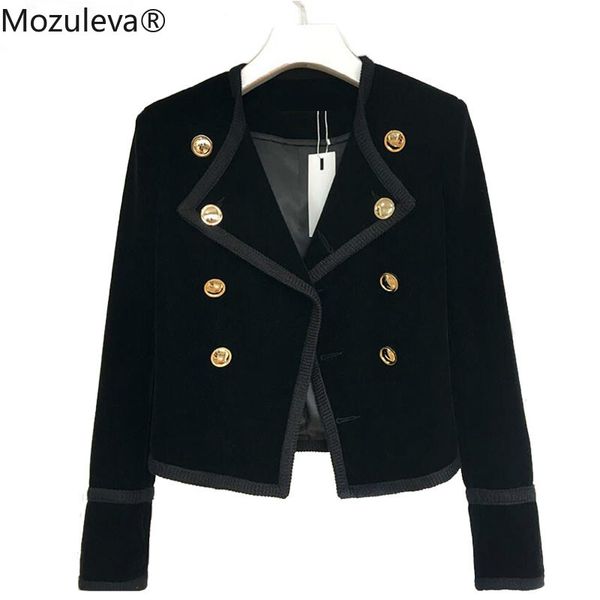 mozuleva runway women notched collar short jacket coat 2019 autumn winter double breasted suit female velvet black slim outwear, Black;brown
mozuleva runway women notched collar short jacket coat 2019 autumn winter double breasted suit female velvet black slim outwear, Black;brown