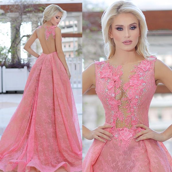 pink overskirt lace backless prom dresses with detachable train sheer deep v neck beaded evening gowns appliqued plus size formal dress, Black
pink overskirt lace backless prom dresses with detachable train sheer deep v neck beaded evening gowns appliqued plus size formal dress, Black