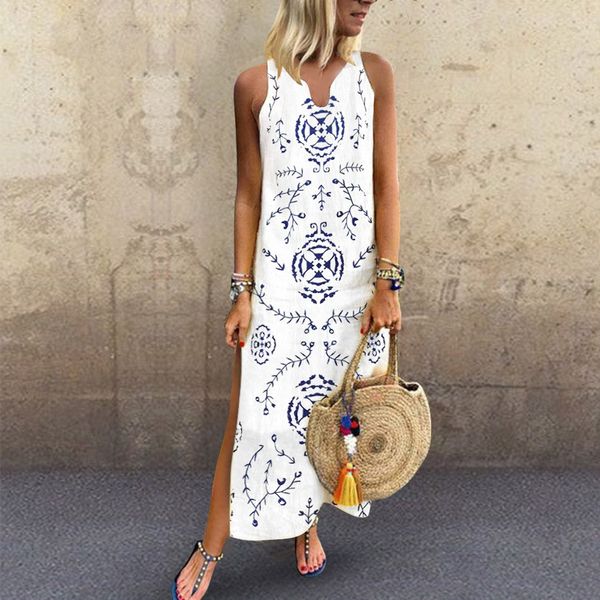summer sundress long women beach dress 2019 women's printed sleeveless v-neck maxi dress split hem baggy kaftan long l319, Black;gray
summer sundress long women beach dress 2019 women's printed sleeveless v-neck maxi dress split hem baggy kaftan long l319, Black;gray
